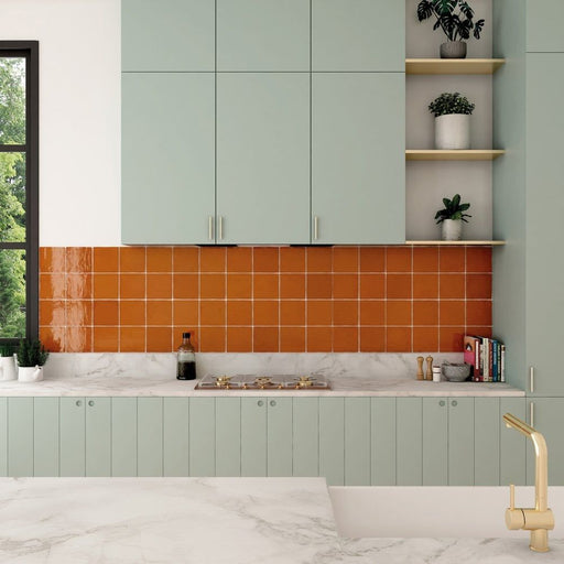 La Riviera Ginger Wall Tile in the kitchen