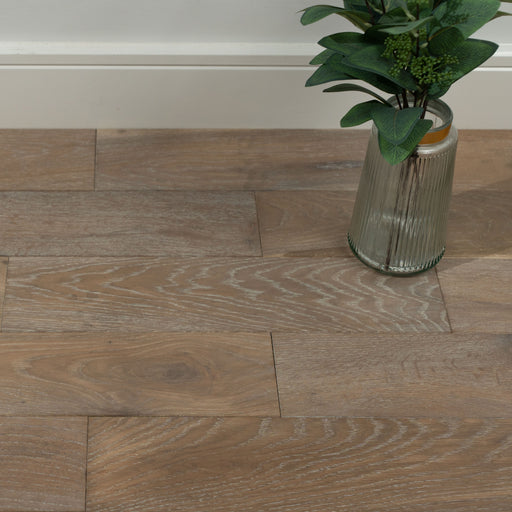 Herringbone Oak Engineered Flooring - Ashdown Oak Brushed Wax Oiled - Oxford