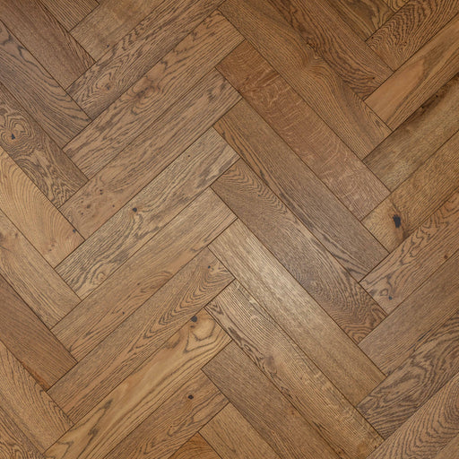 Herringbone Oak Engineered Flooring - Cottage Oak Brushed UV Oiled - Warwick 