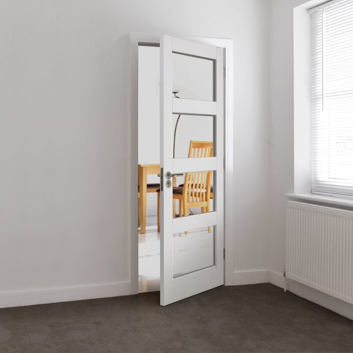 JB Kind Cayman White Glazed Internal Door