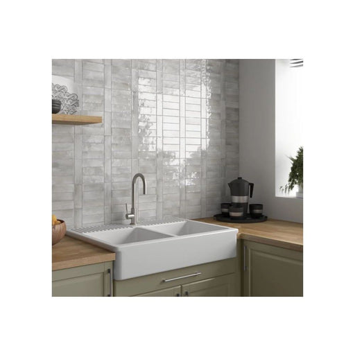 Coco Amber Grey Wall Tile in the kitchen