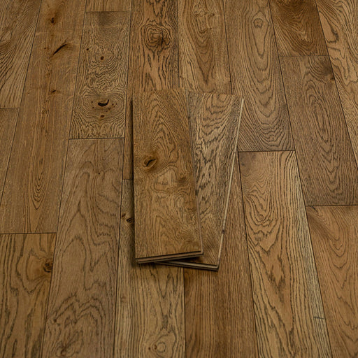 Herringbone Oak Engineered Flooring - Cottage Oak Brushed UV Oiled 