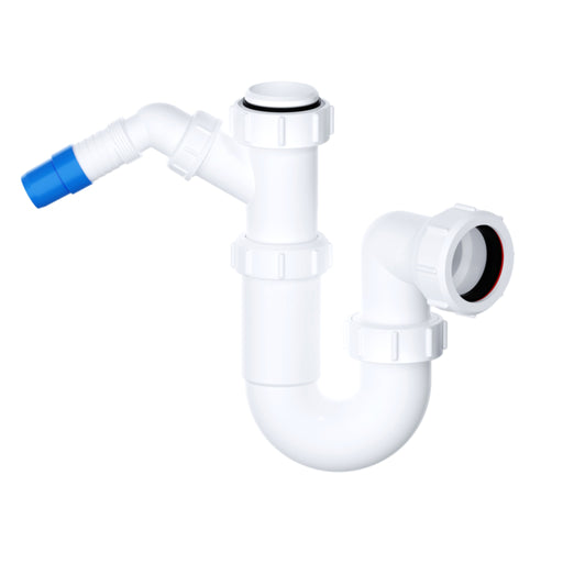 White Easy-Flow Sink Trap with 135° Nozzle 