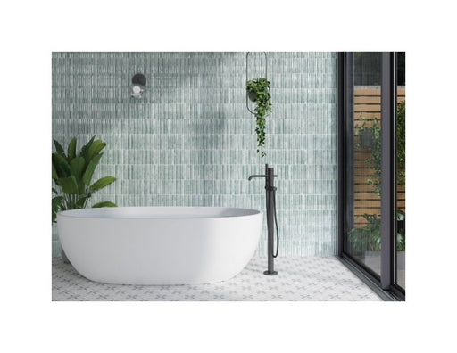 Itaca Green 20cm X 20cm Wall & Floor Tile in bathroom