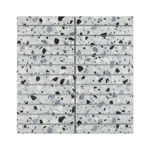 Kit Kat Terrazzo Pearl Grey Mosaic Wall Tile