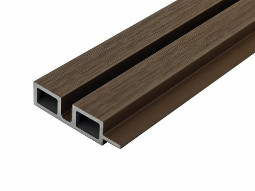 Coffee Cladco WPC Slatted Wall Cladding End Profile