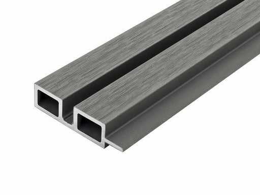 Stone Grey Cladco WPC Slatted Wall Cladding End Profile 