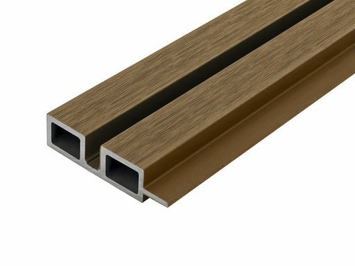 Teak Cladco WPC Slatted Wall Cladding End Profile 