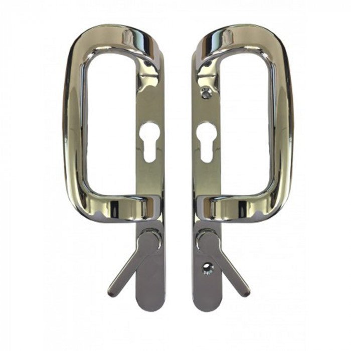 90mm Inline Locking Sliding Patio Door Handle Set