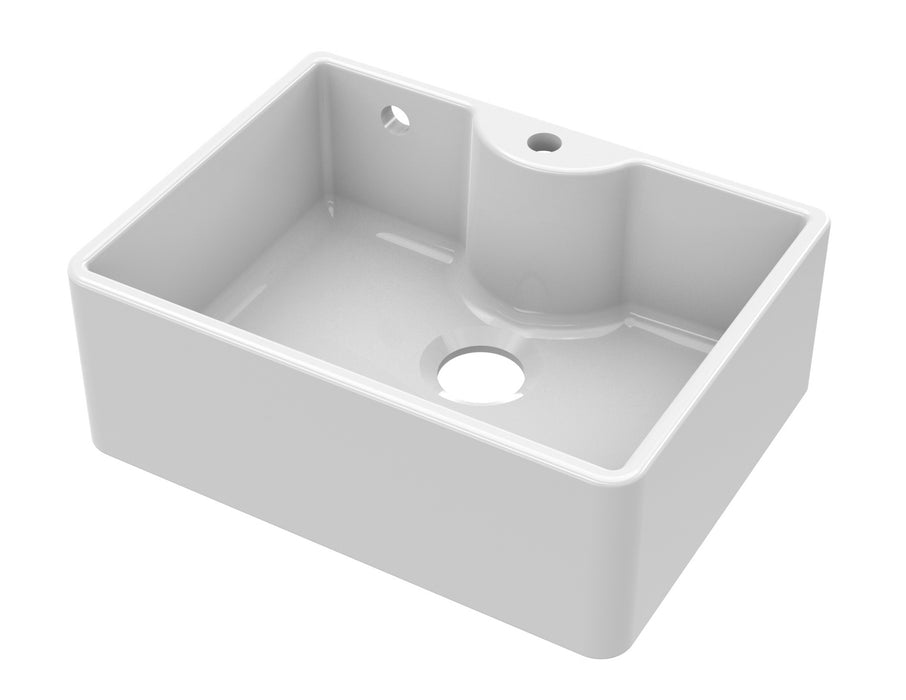 Butler Sink with Central Waste, Overflow and Tap Hole 595x450x220