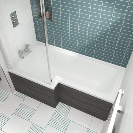 1700mm Left Hand Square Shower Bath