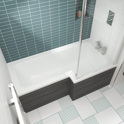 1500mm Right Hand Square Shower Bath