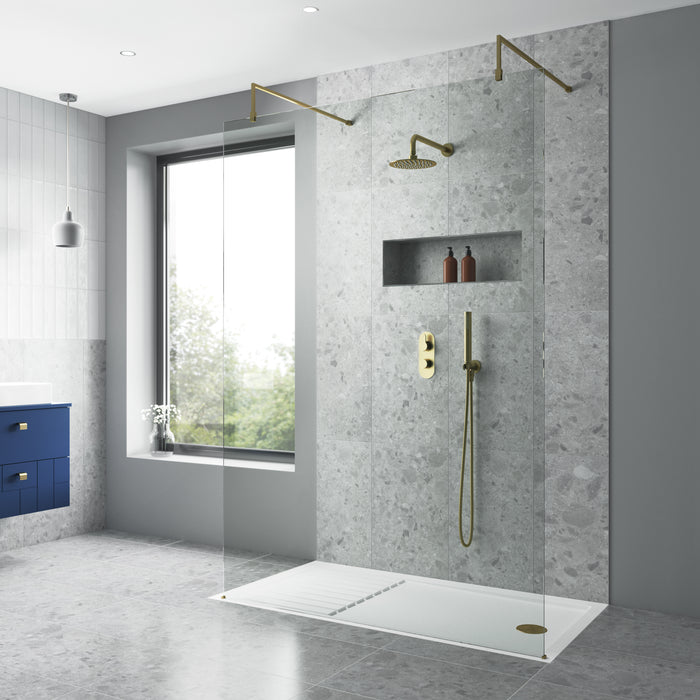 1000mm Wetroom Screen With Support Bar