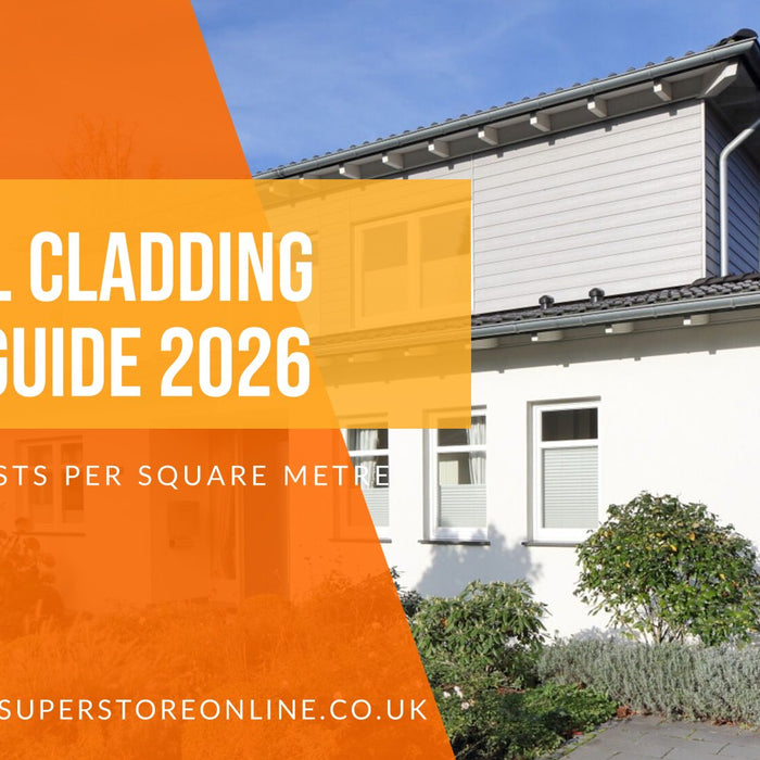 Cedral cladding price guide 2026 banner with a white house clad in Cedral fibre cement
