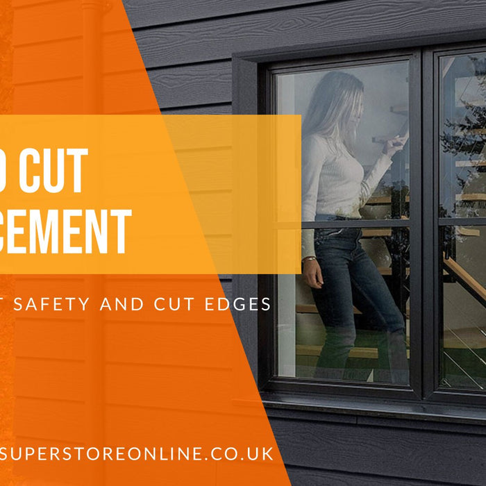 How to cut fibre cement cladding banner with black Cedral cladding around a window