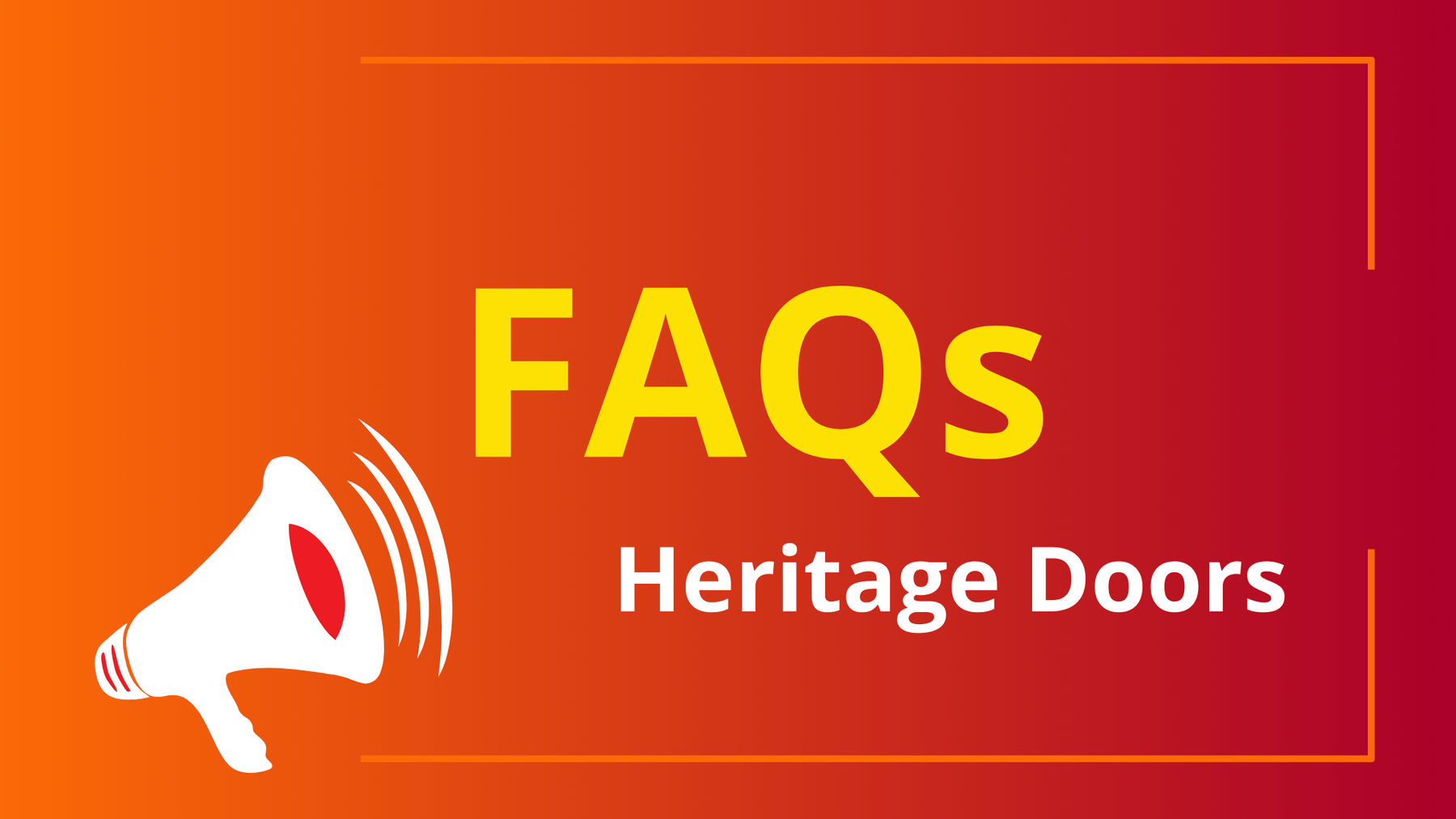 Frequently Asked Questions (FAQs) for Aluminium Heritage Doors