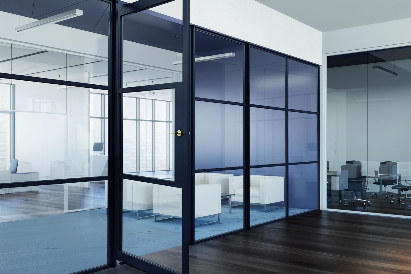 Internal Aluminium Doors & Partitions - AluSpace Internal Screening System - Trade Superstore Online