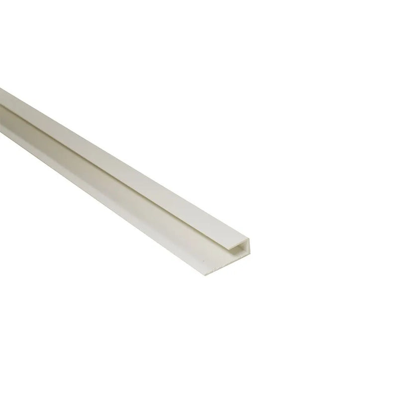 1-Part 8mm End Profile | White | Plastic