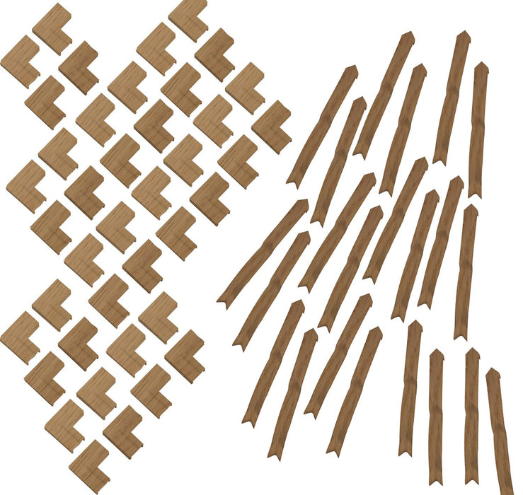 English Oak Roomline Ogee Door Architrave Fitting Kit - 60 Piece