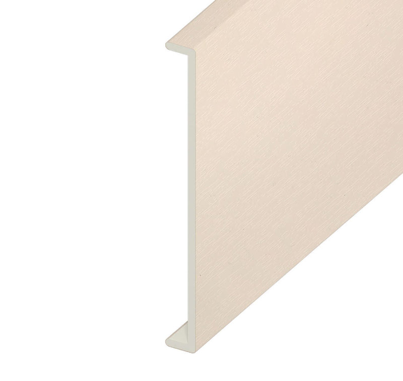 Cream White Woodgrain Double Capping Board (5m length)