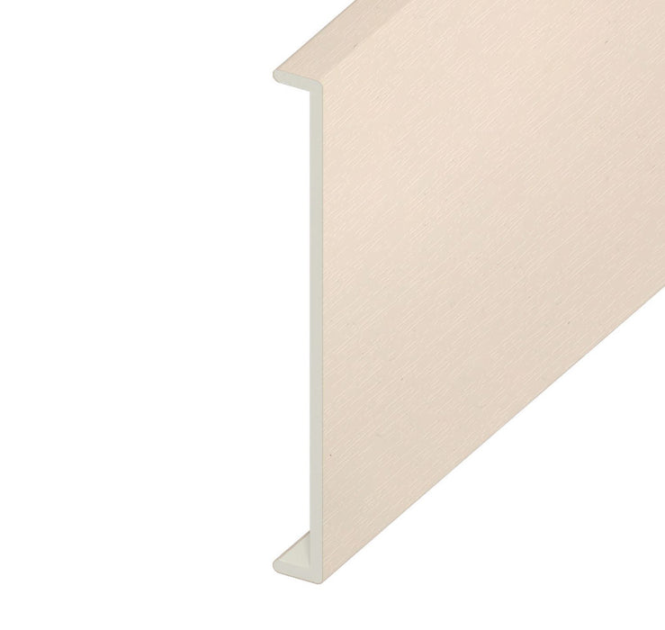 Cream White Woodgrain Double Capping Board (5m length)