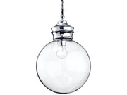 Omar Pendant - Chrome with Clear Glass