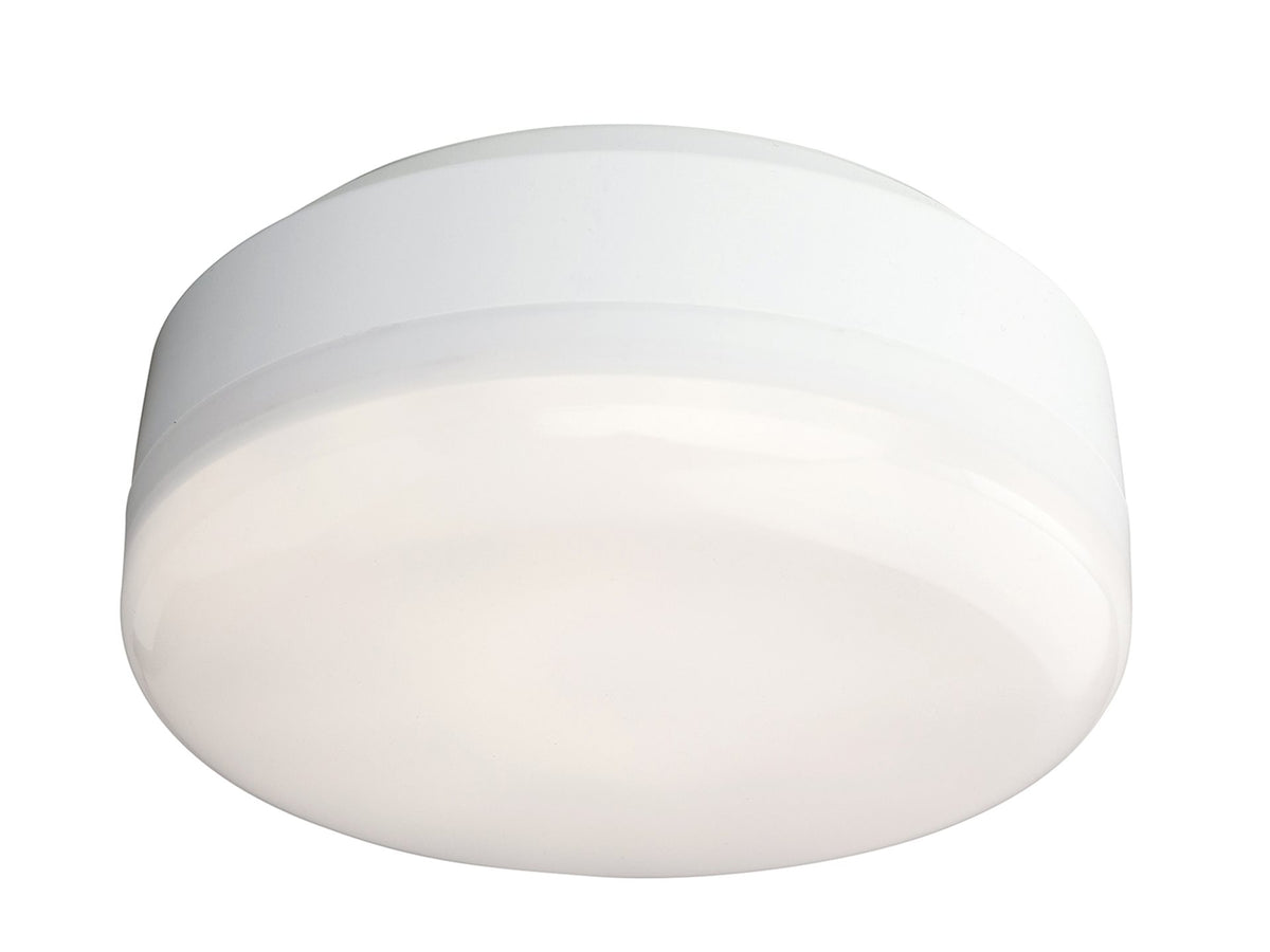 Mini Hydro LED Flush Ceiling Fitting - White with White Polycarbonate ...