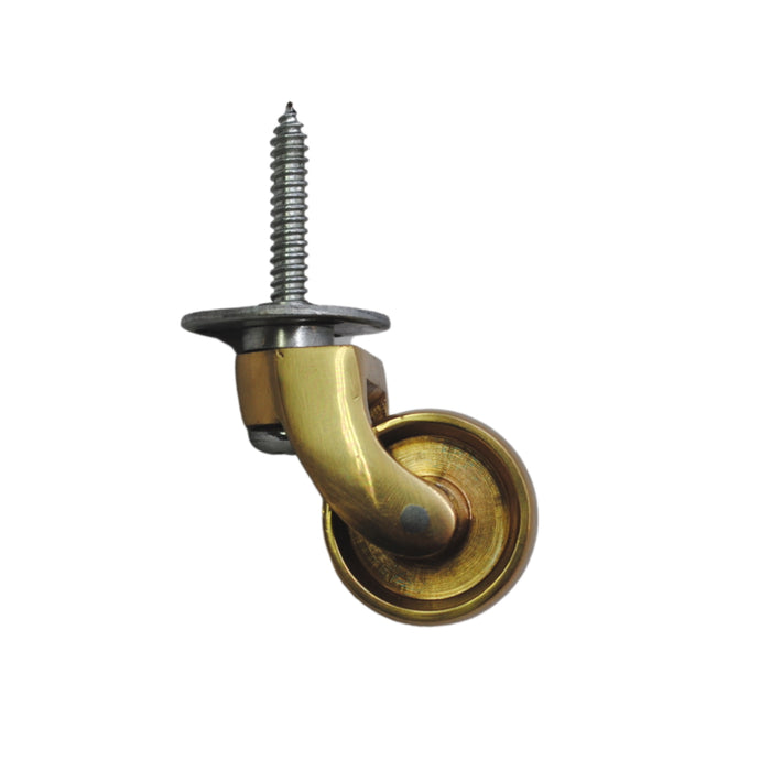 Brass Single Wheel Screw in Castor