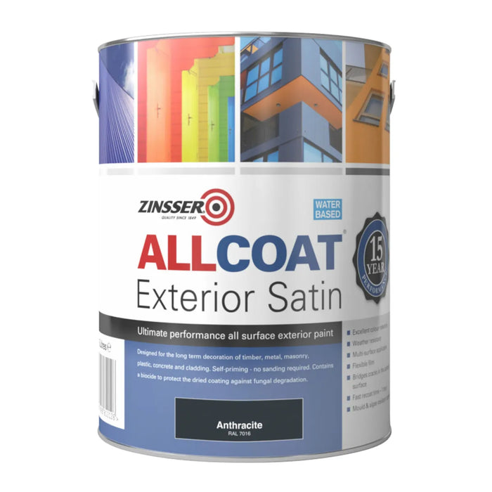  Zinsser Allcoat Exterior Satin Anthracite Grey RAL7016