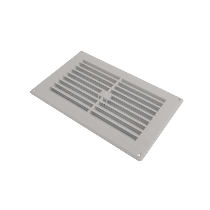 Louvre Vent With Mesh White Plastic