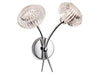Lisbon 2 Light Wall - Chrome with Clear Decorative Glass