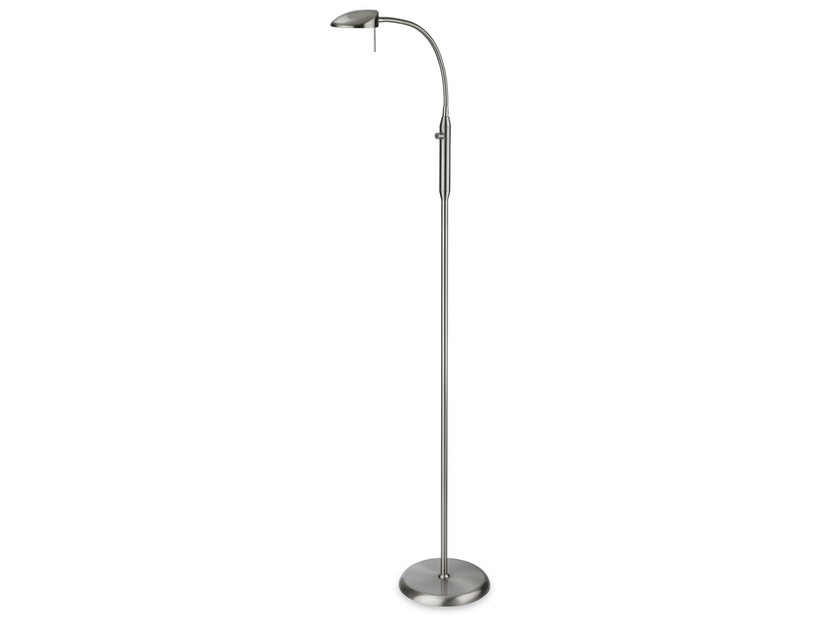 Milan LED Floor Lamp - Brushed Steel — Trade Superstore Online