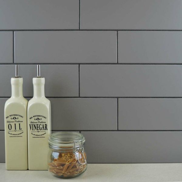 Sample - Bricks Grey Matt - 30x10 - Sample Tile