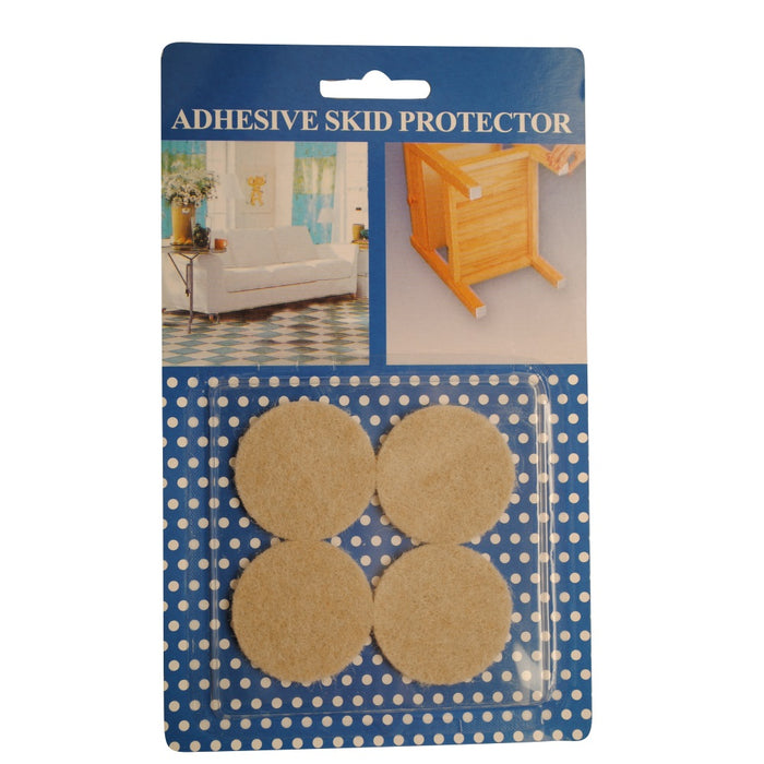 Felt Pads Beige 40mm Card of 4pcs 40mmx4mm