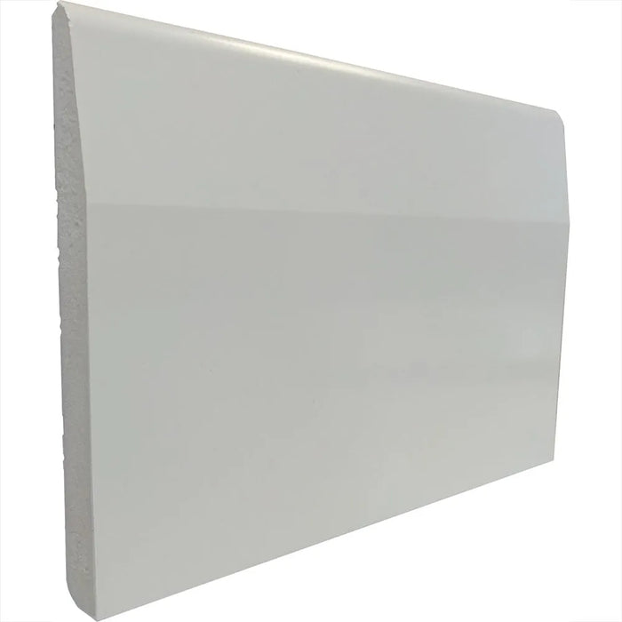 PVC Chamfered Skirting Board | 95mm | Gloss White