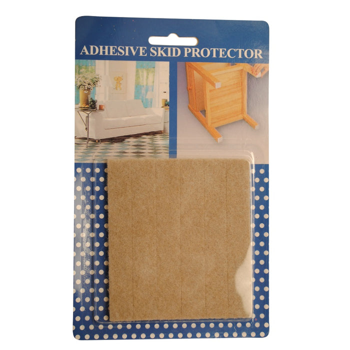 Felt Strip Beige Card of 6pcs 100x15mmx4mm