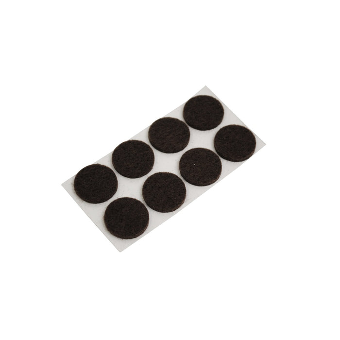 Felt Pads Brown Self Adhesive Grid of 8pcs 22x3mm