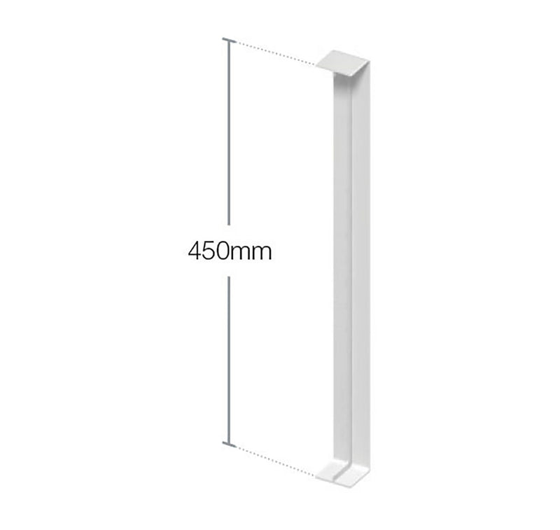 White Fascia Double Ended Joining Trim (450mm Length)