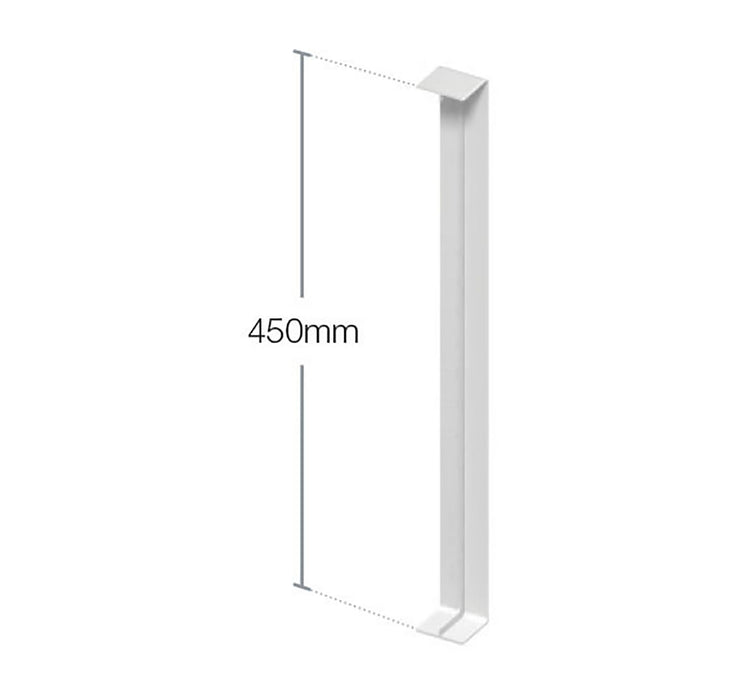 White Fascia Double Ended Joining Trim (450mm Length)