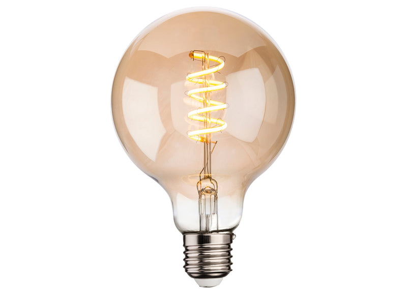 LED Vintage Lamp - Amber Glass - Bulb