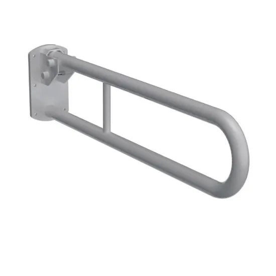 Arley Pro Comfort 800mm Hinged White Support Arm With Toilet Roll Holder