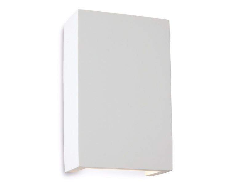 Gallery Square Plaster Wall Light - White