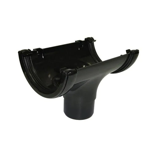 PVC Gutter - FloPlast - 112mm - Running Outlet to 68mm - Black