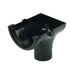 PVC Gutter - FloPlast - 112mm - Stop End Outlet to 68mm - Black