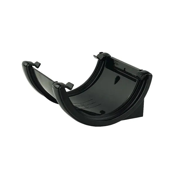 PVC Gutter - FloPlast - 112mm - Gutter Union / Joiner - Black