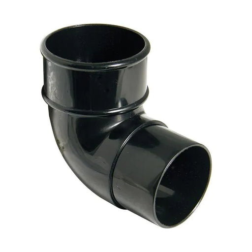 PVC Gutter - FloPlast -  68mm - 92.5° Downpipe Bend - Black