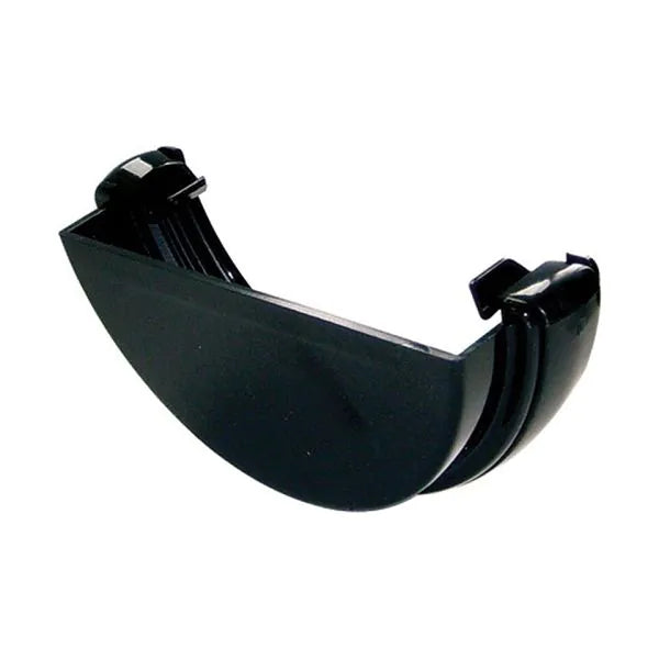 PVC Gutter - FloPlast - 112mm - External Stop End - Black