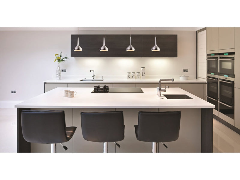 Bar LED Pendant - Aluminium with White Inside