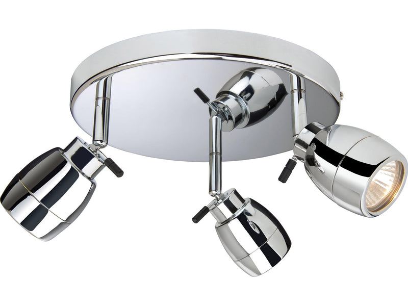 Marine 3 Light Flush Ceiling Fitting - Chrome