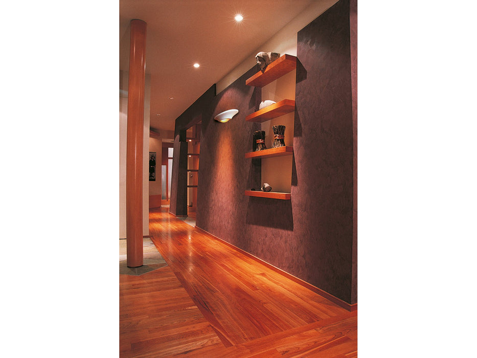 Ceramic Wall Light - Unglazed with Acid White Glass - 370mm